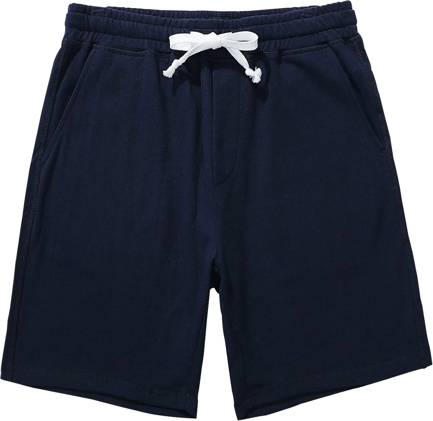 AMY COULEE Men's Casual Shorts 8" Cotton Athletic Workout Lounge Sweat Shorts with Pockets