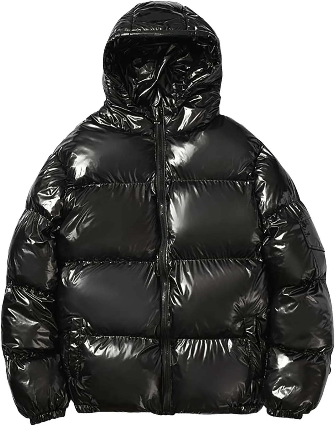 BIFUTON Puffer Jacket Hoodies for Men Zip Up Cotton Down Outwears Lightweight Down Jackets Mens Winter Coats with Pockets