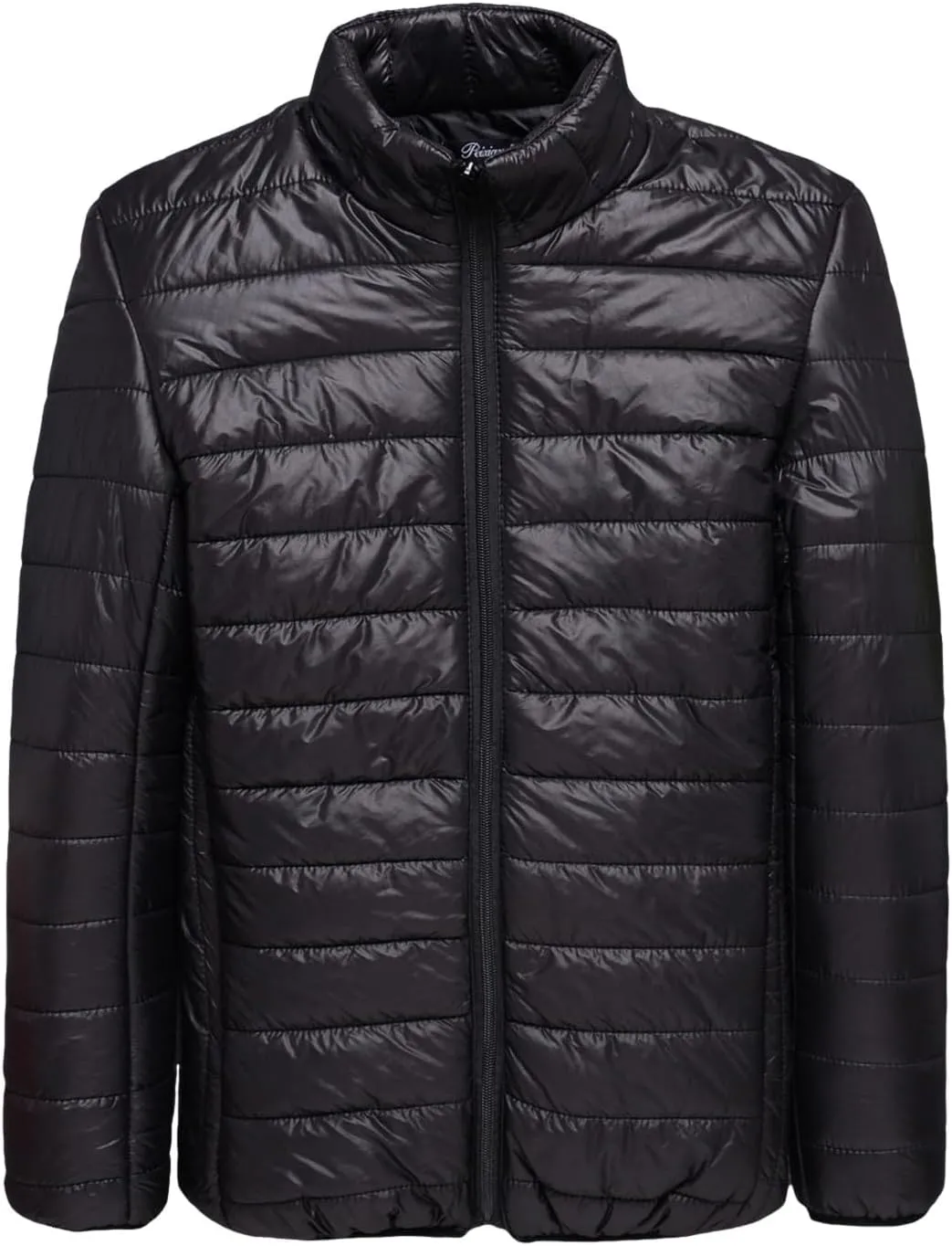 BIFUTON Winter Jackets for Men Lightweight Puffer Jacket Zip Up Quilted Jackets Stand Up Collar Solid Down Coat Jacket Tops
