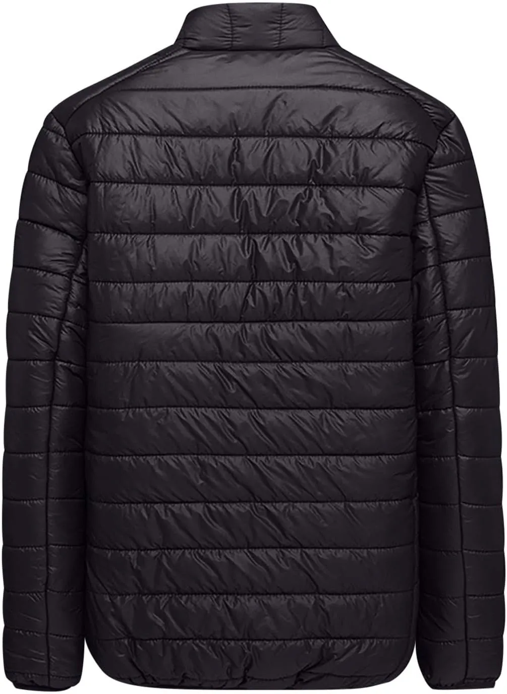BIFUTON Winter Jackets for Men Lightweight Puffer Jacket Zip Up Quilted Jackets Stand Up Collar Solid Down Coat Jacket Tops