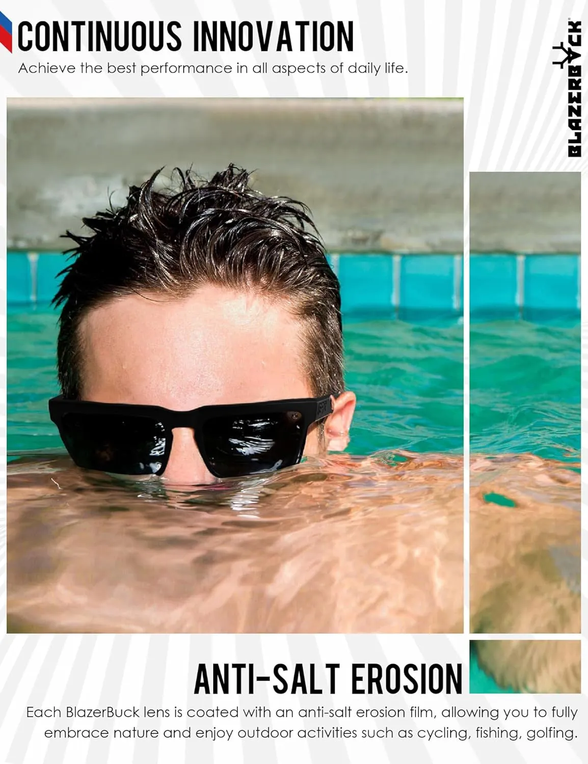 BLAZERBUCK Anti-salt Polarized Replacement Lenses for Smith Spree Sunglass