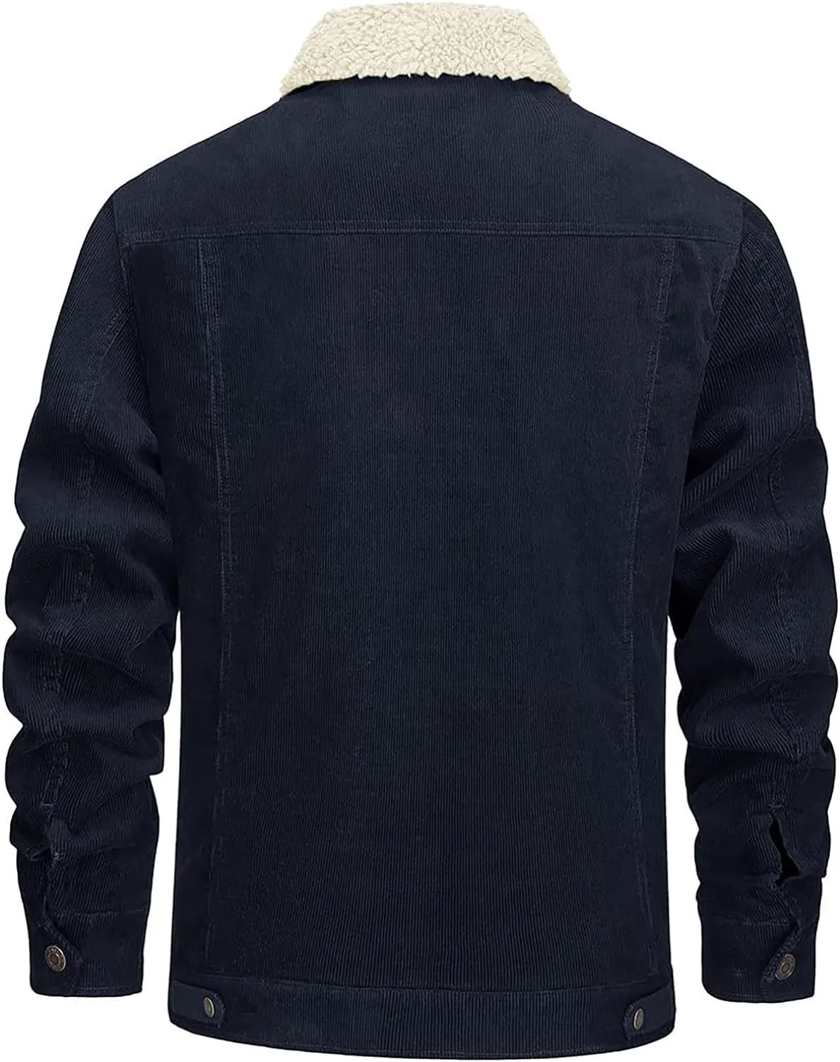 Bomber Jacket Men Fleece Sherpa Lined Winter Coats Warm Thick Cotton Casual Lapel Trucker Cargo Jacket