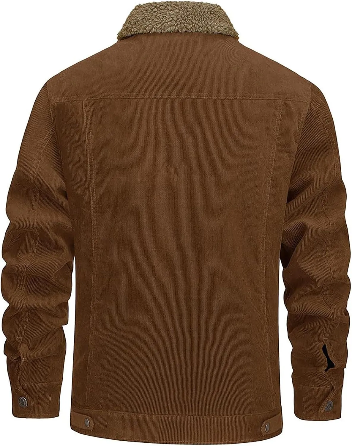 Bomber Jacket Men Fleece Sherpa Lined Winter Coats Warm Thick Cotton Casual Lapel Trucker Cargo Jacket