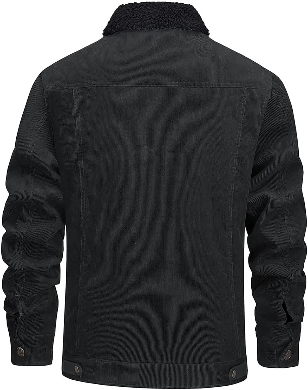 Bomber Jacket Men Fleece Sherpa Lined Winter Coats Warm Thick Cotton Casual Lapel Trucker Cargo Jacket