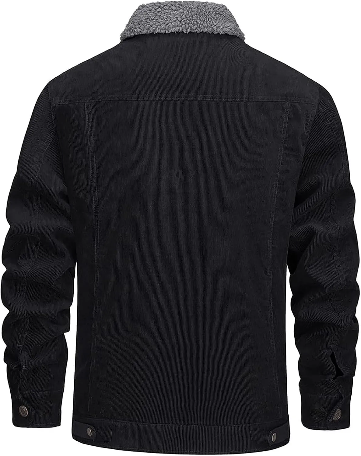 Bomber Jacket Men Fleece Sherpa Lined Winter Coats Warm Thick Cotton Casual Lapel Trucker Cargo Jacket