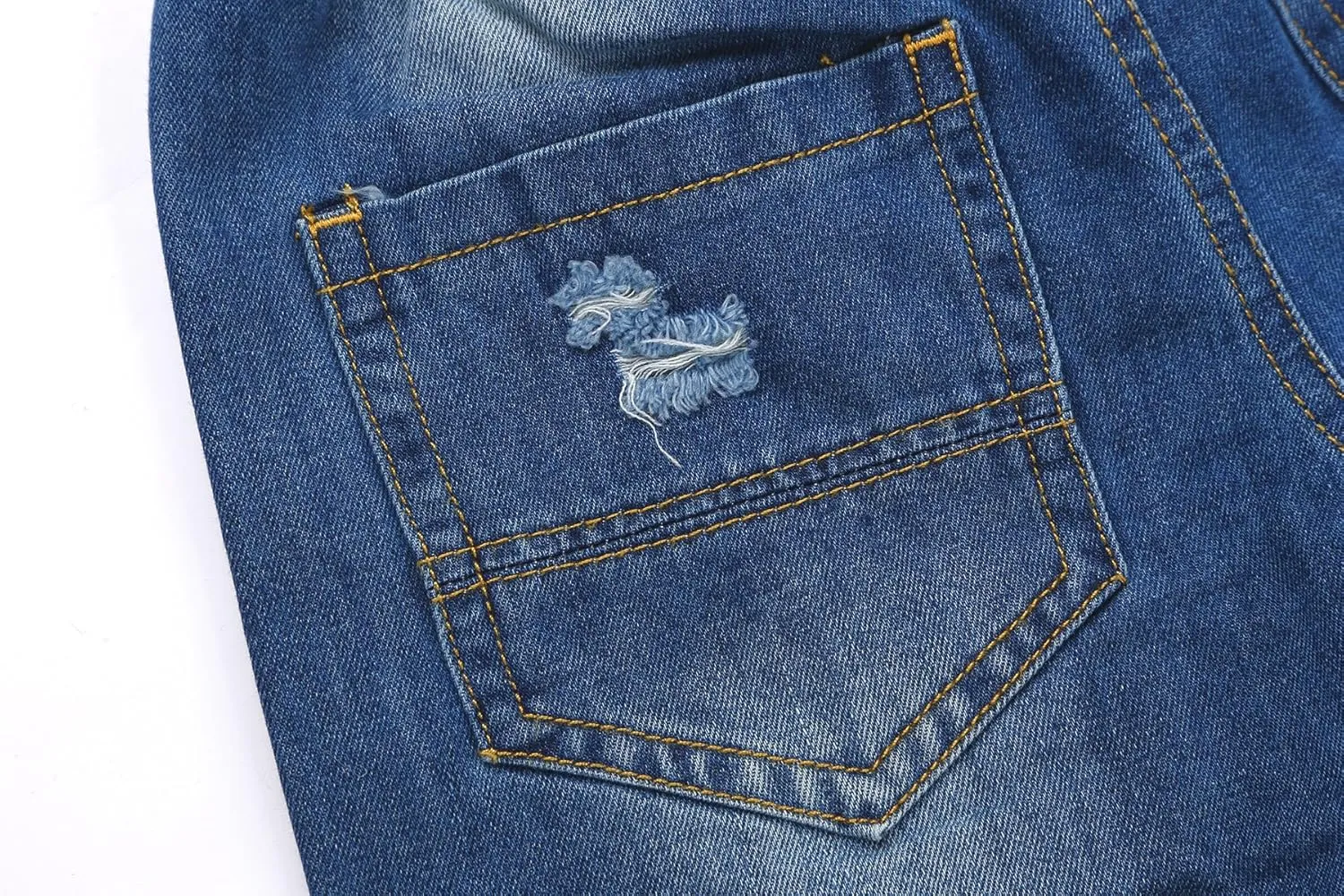Boys Blue Ripped Denim Shorts 2T-8