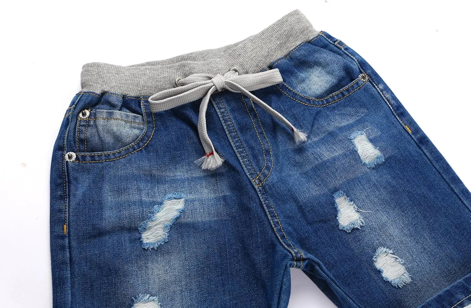 Boys Blue Ripped Denim Shorts 2T-8