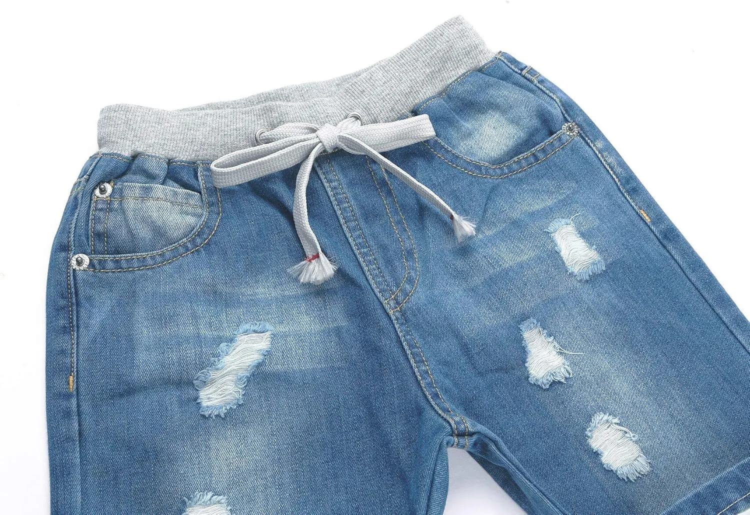 Boys Blue Ripped Denim Shorts 2T-8