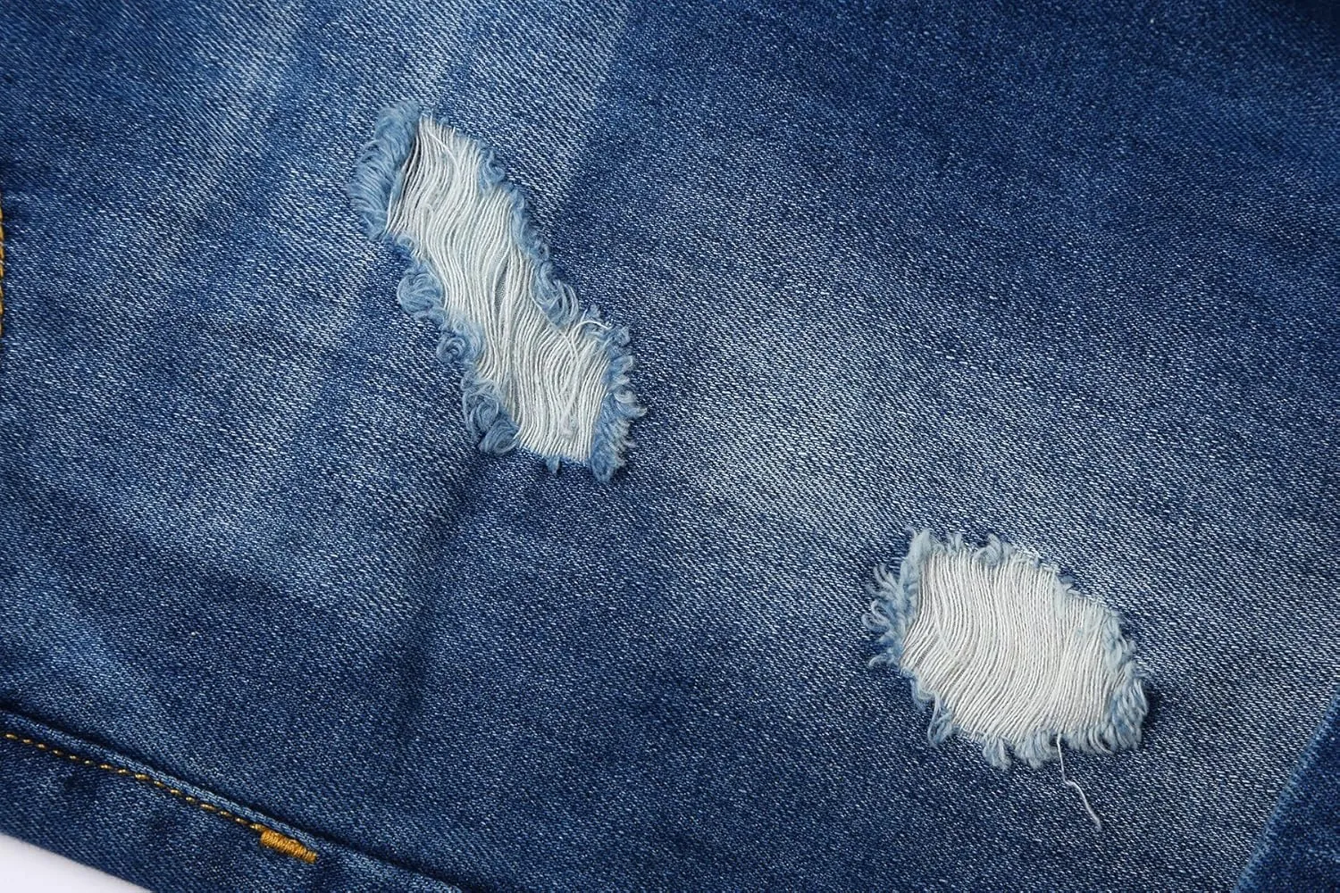 Boys Blue Ripped Denim Shorts 2T-8