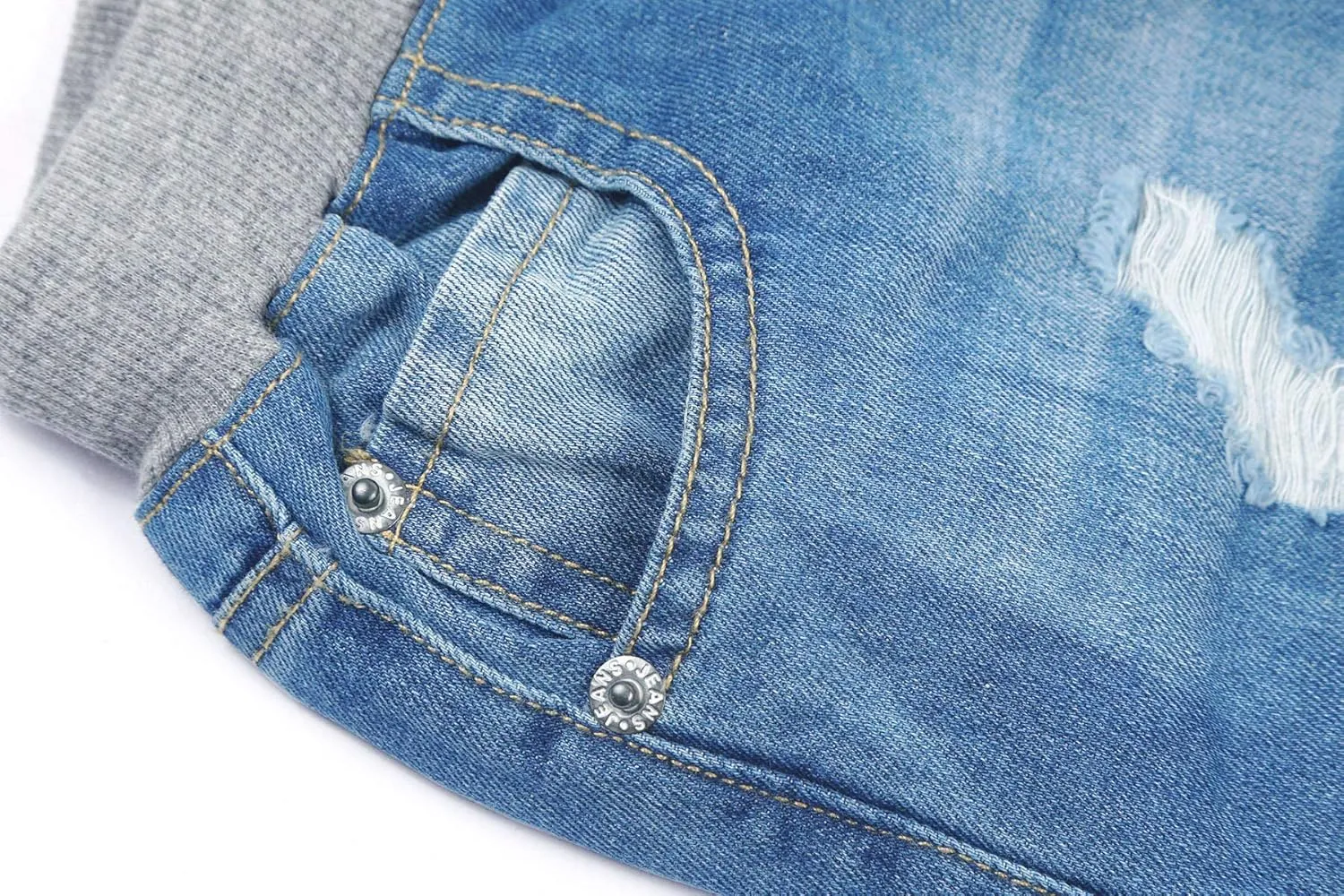 Boys Blue Ripped Denim Shorts 2T-8
