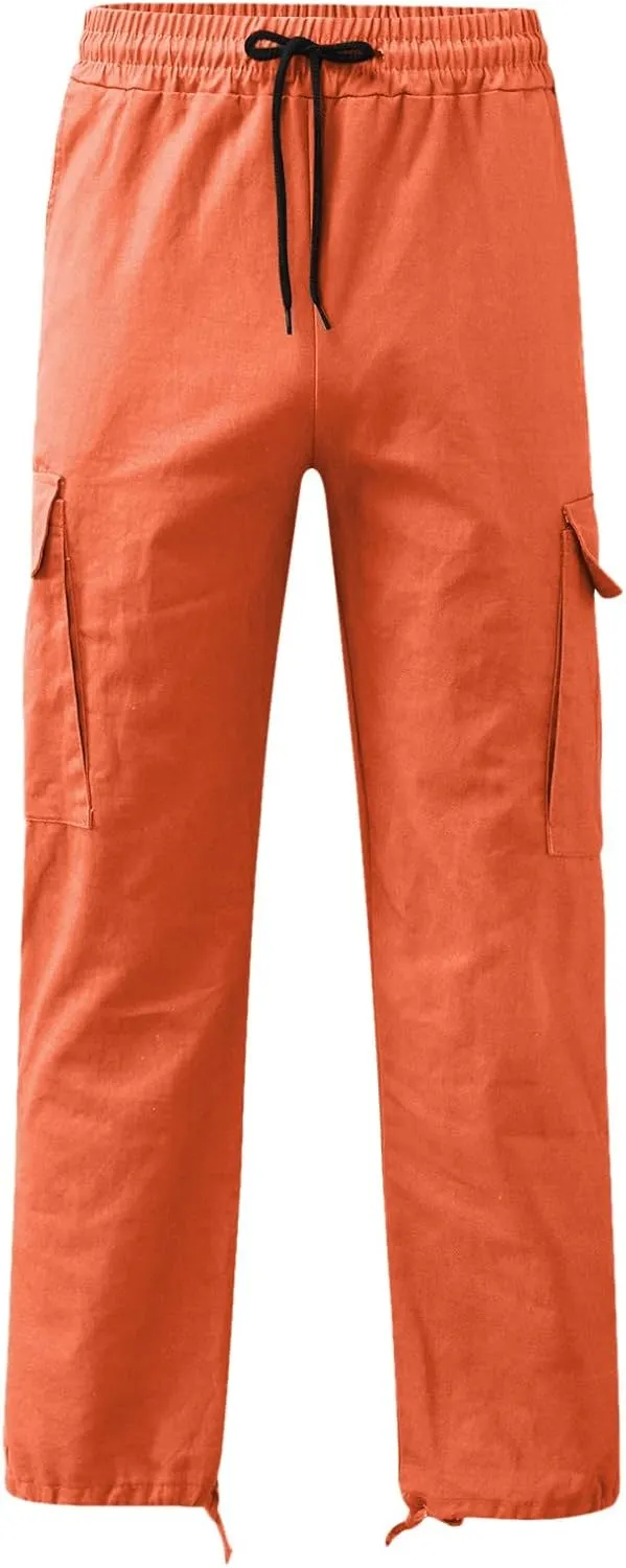 Cargo Pants for Men Big and Tall Chino Cargo Pants for Men Workout Sweatpants Casual Long Trousers Men's Cargo Pants