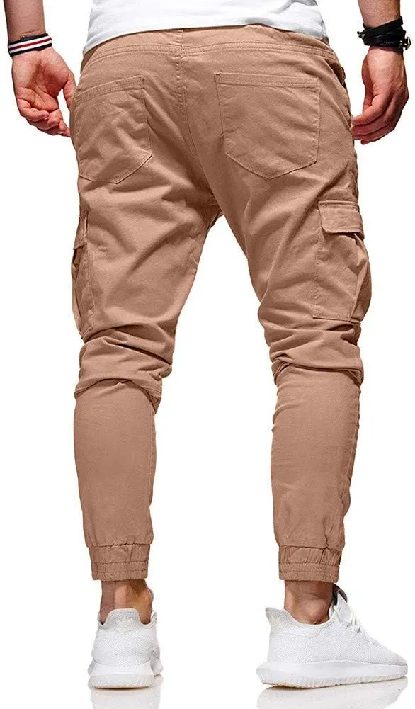 Cargo Pants for Men Big and Tall, Chino Cargo Pants for Men Workout Sweatpants Casual Long Trousers Men's Cargo Pants