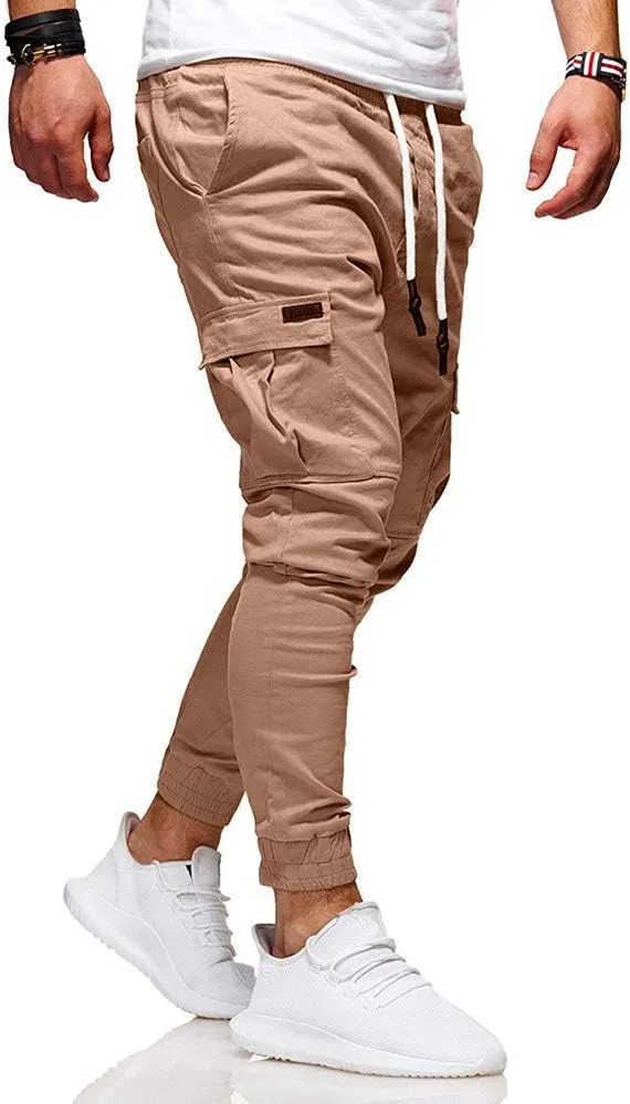 Cargo Pants for Men Big and Tall, Chino Cargo Pants for Men Workout Sweatpants Casual Long Trousers Men's Cargo Pants