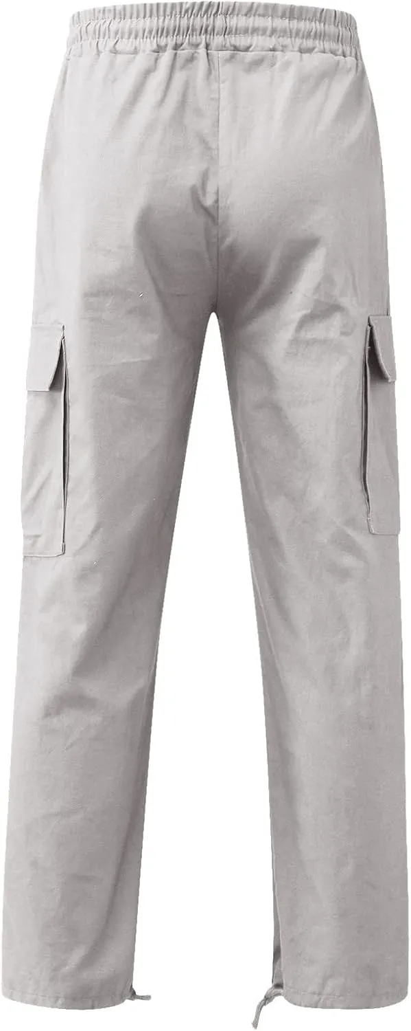 Cargo Pants for Men Big and Tall Chino Cargo Pants for Men Workout Sweatpants Casual Long Trousers Men's Cargo Pants