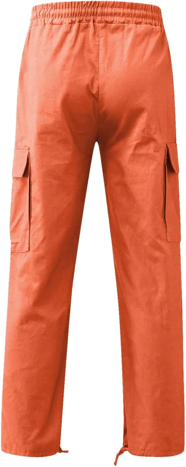 Cargo Pants for Men Big and Tall Chino Cargo Pants for Men Workout Sweatpants Casual Long Trousers Men's Cargo Pants