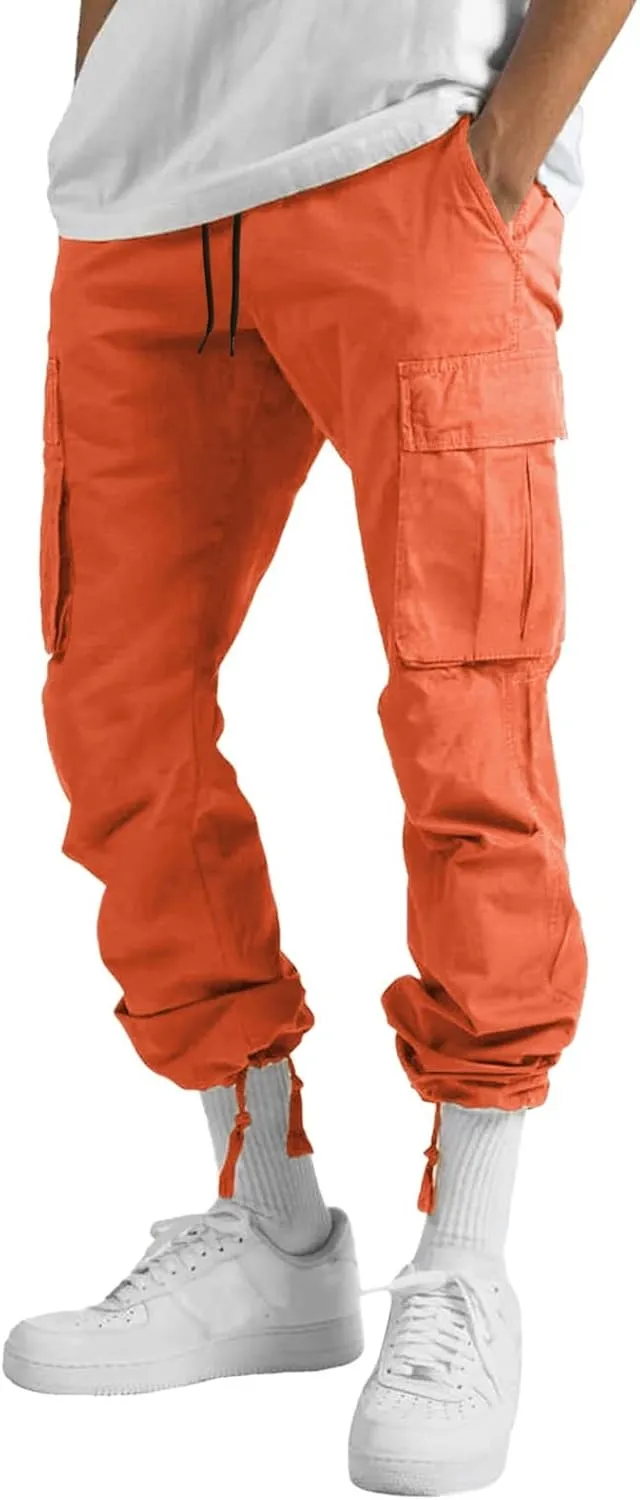 Cargo Pants for Men Big and Tall Chino Cargo Pants for Men Workout Sweatpants Casual Long Trousers Men's Cargo Pants
