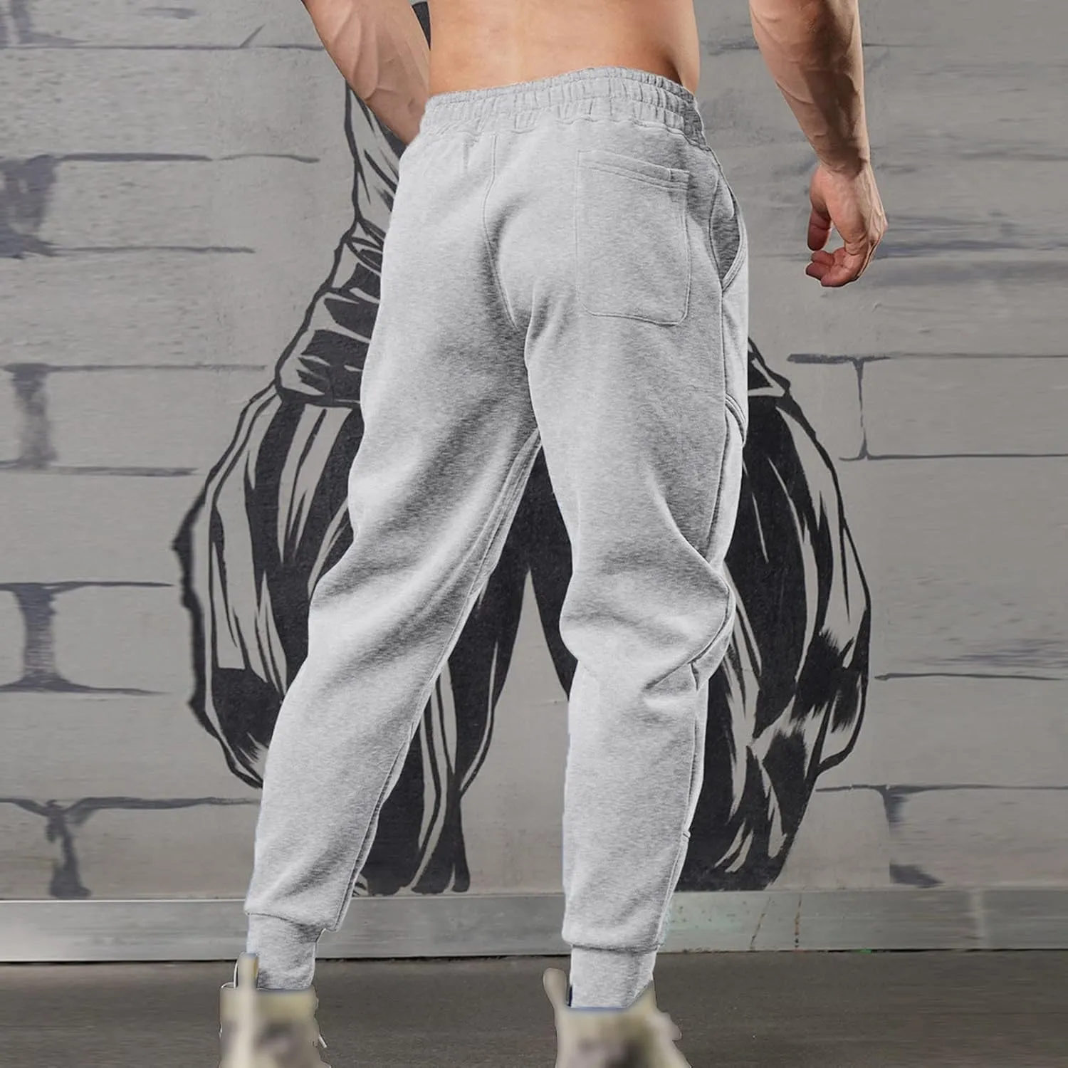 Cargo Pants for Men Big and Tall Pockets Men Sweatpants Men's Basic Active Fleece Jogger Pants Regular and Big & Tall