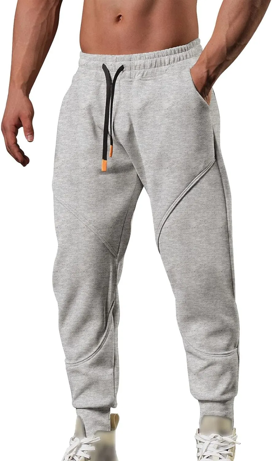 Cargo Pants for Men Big and Tall Pockets Men Sweatpants Men's Basic Active Fleece Jogger Pants Regular and Big & Tall