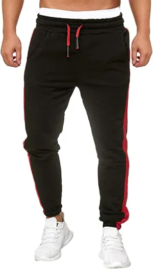 Cargo Pants for Men Relaxed Fit Mens Cargo Pants Fleece Lined with Pockets Open Bottom Cargo Pants Elastic Sweatpants