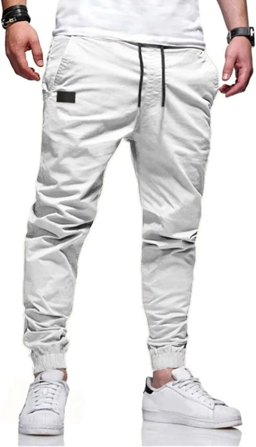Cargo Pants for Men Relaxed Fit Mens Cargo Pants Men's Drawstring Colorblock Patchwork Cargo Pants Loose Fit Trousers