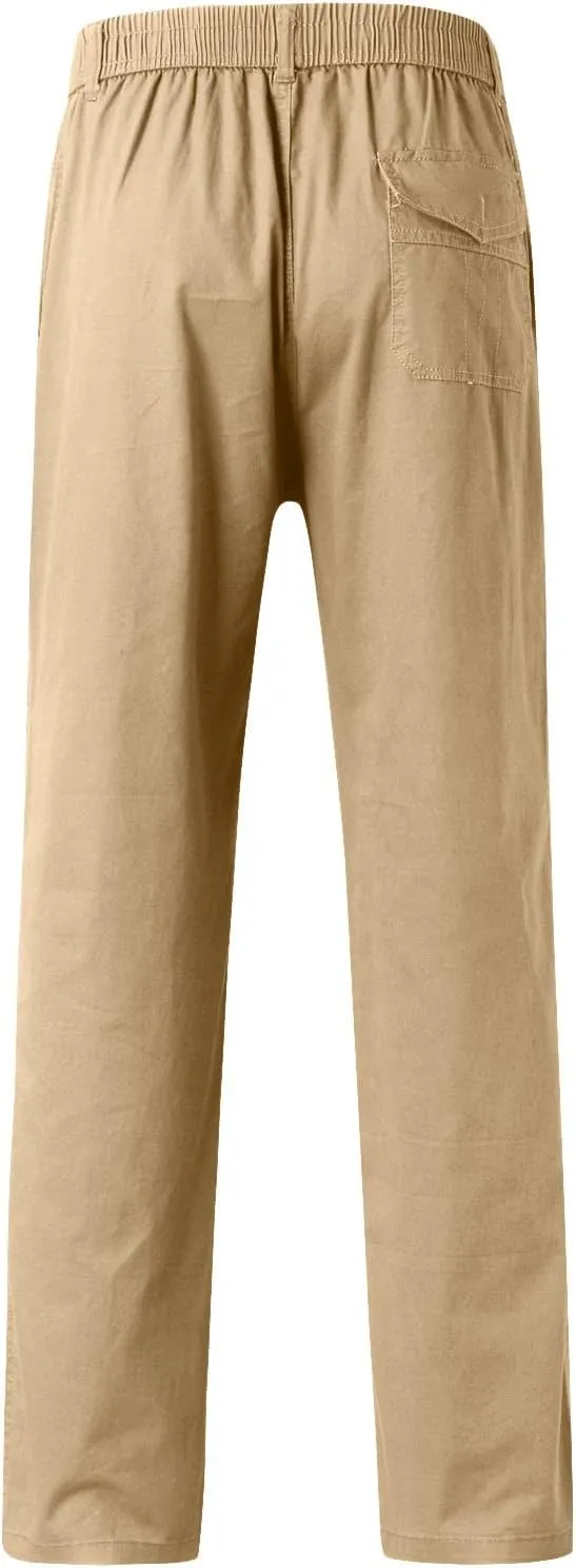 Cargo Pants for Men,Mens Relaxed Fit Cargo Pants Casual Drawstring Outdoor Athletic Jogger Sports Trousers