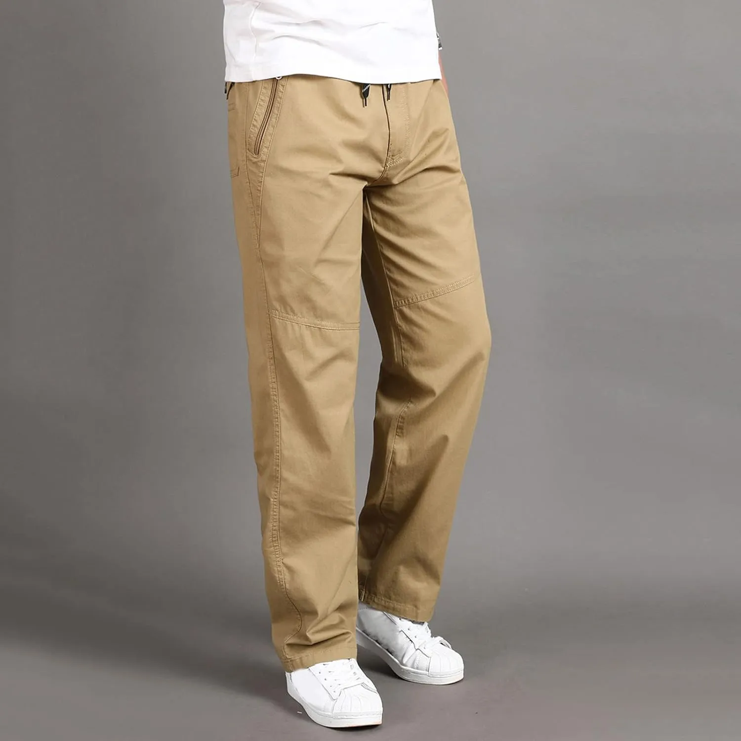 Cargo Pants for Men,Mens Relaxed Fit Cargo Pants Casual Drawstring Outdoor Athletic Jogger Sports Trousers