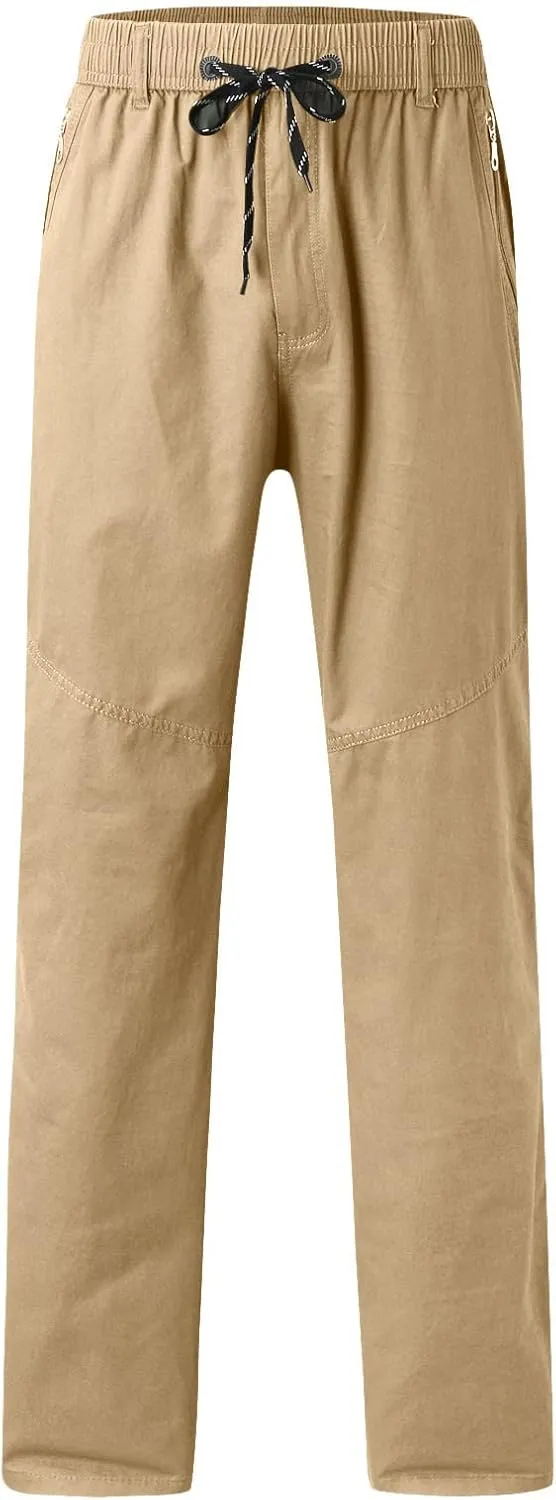 Cargo Pants for Men,Mens Relaxed Fit Cargo Pants Casual Drawstring Outdoor Athletic Jogger Sports Trousers