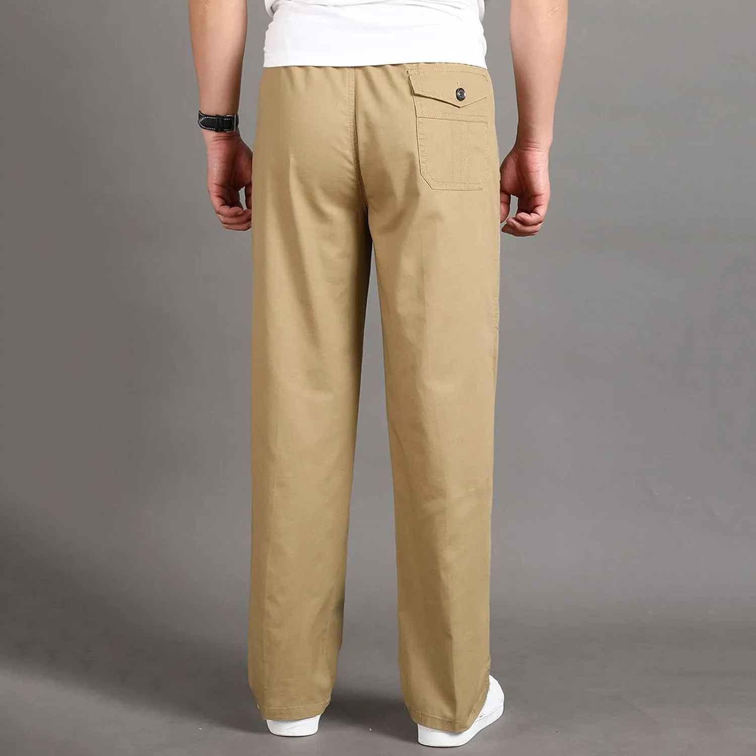 Cargo Pants for Men,Mens Relaxed Fit Cargo Pants Casual Drawstring Outdoor Athletic Jogger Sports Trousers