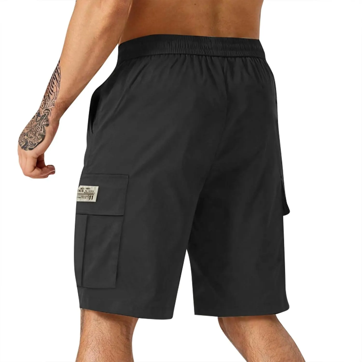 Cargo Shorts for Men Below Knee Lightweight Quick Dry Chino Work Shorts with Multip Pockets Mencomfy Cargo Pants