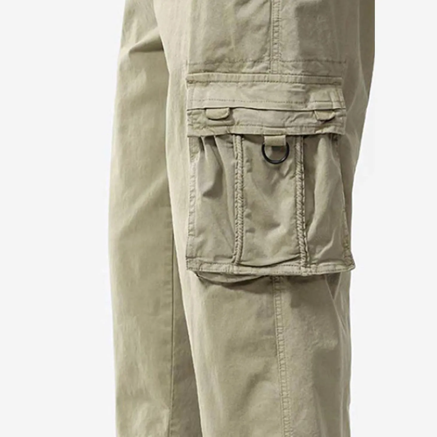 Cargo Shorts for Men Casual Elastic Waist Multiple Pockets Cropped Pants Stretch Lightweight Comfy Work Shorts
