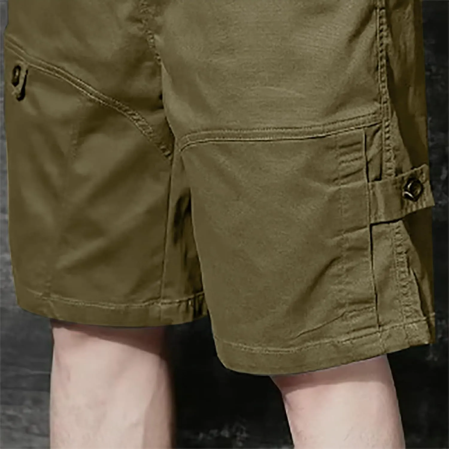 Cargo Shorts for Men Thin Baggy Comfy Retro Functional Sport SweatShorts Trendy Drawstring Summer Shorts with Pockets