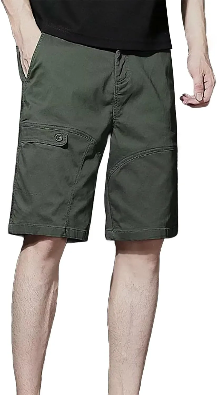Cargo Shorts for Men Thin Baggy Comfy Retro Functional Sport SweatShorts Trendy Drawstring Summer Shorts with Pockets