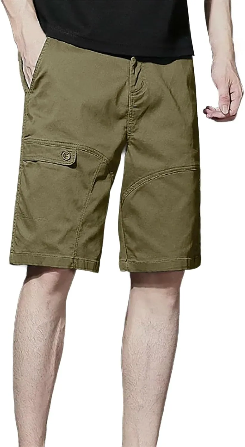 Cargo Shorts for Men Thin Baggy Comfy Retro Functional Sport SweatShorts Trendy Drawstring Summer Shorts with Pockets