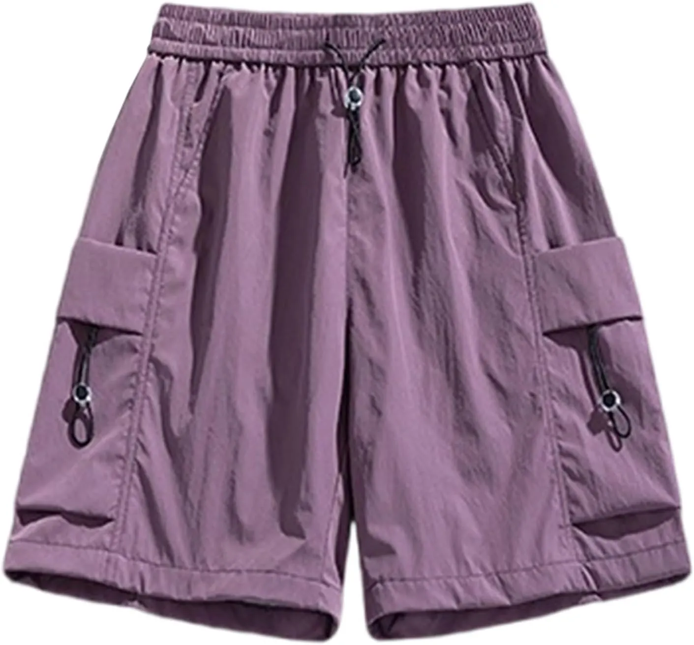 Cargo Shorts for Mens Elastic Waist Drawstring Casual Pants Loose Fit Comfy Summer SweatShorts with Multi Pocket 2025