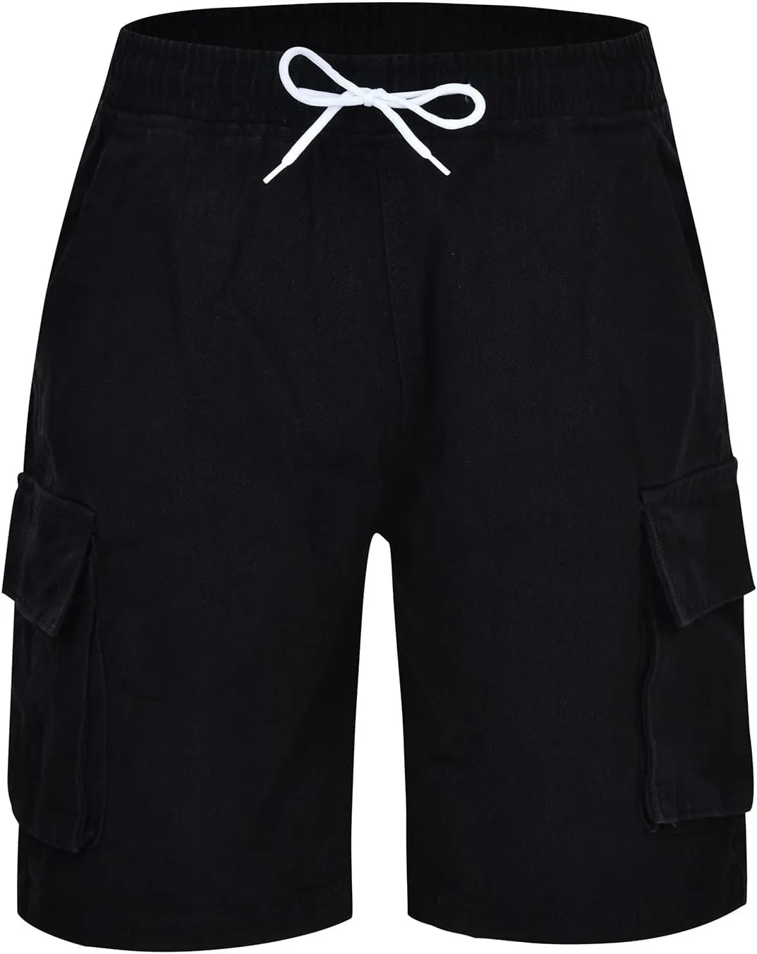 Cargo Shorts for Mens Summer Loose Fit Comfy Cool Thin Outdoor Hiking Jeans Elastic Waist Drawstring Widel Leg Pants