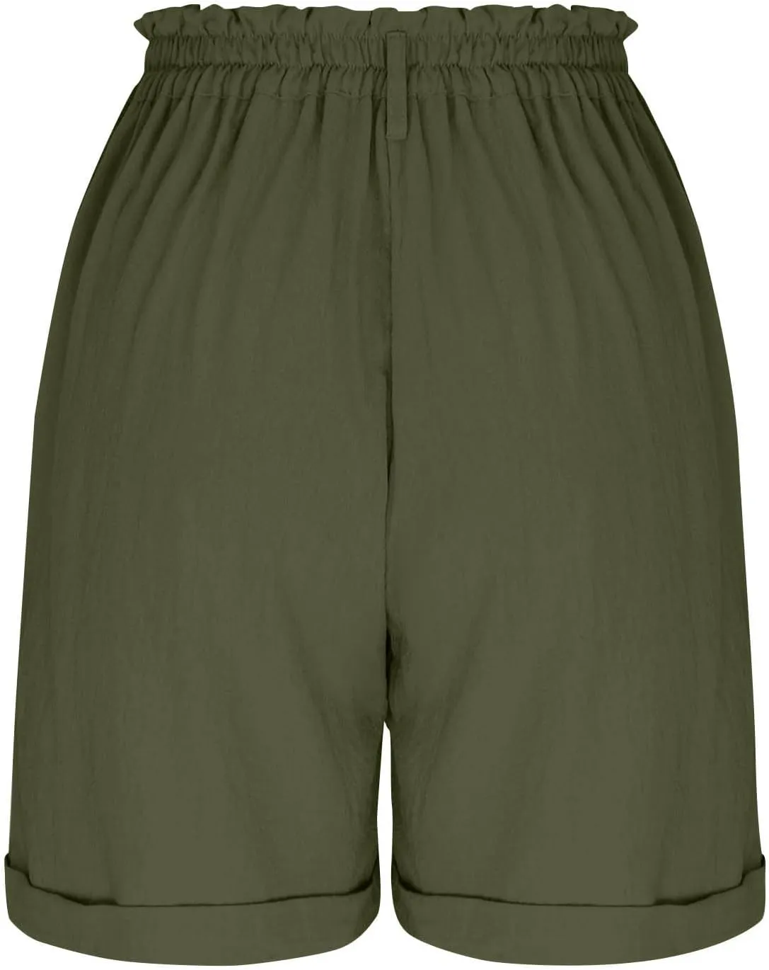 Cargo Shorts for Women 2025 Summer Casual Hiking Shorts with Pockets Elastic Waist Button Chino Short Pants Outfits