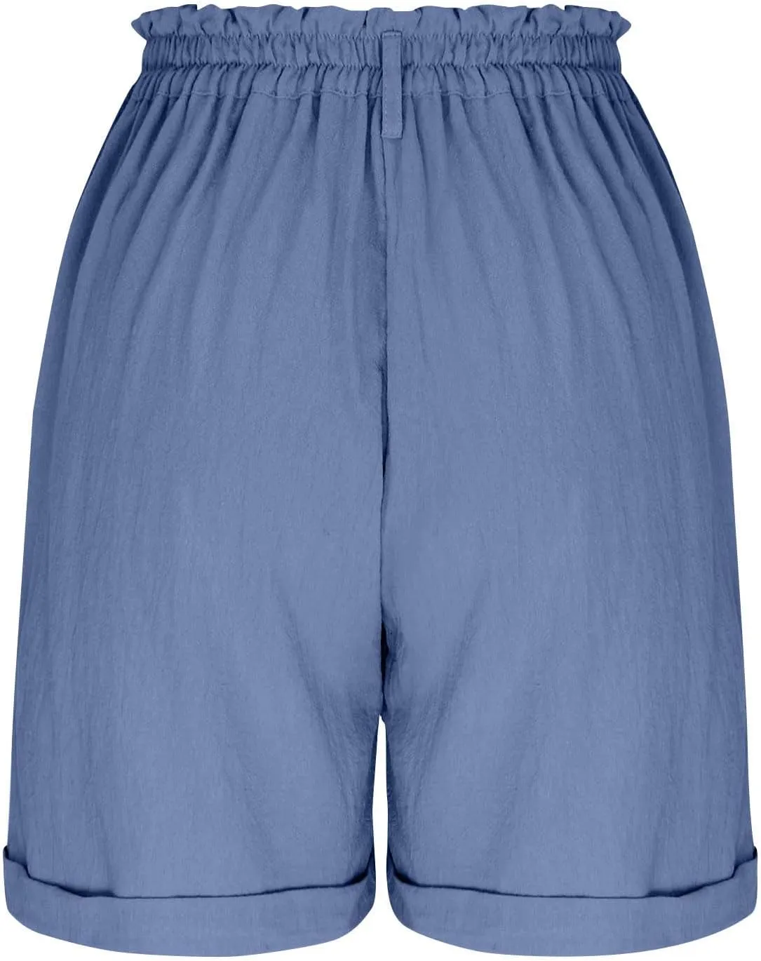Cargo Shorts for Women 2025 Summer Casual Hiking Shorts with Pockets Elastic Waist Button Chino Short Pants Outfits