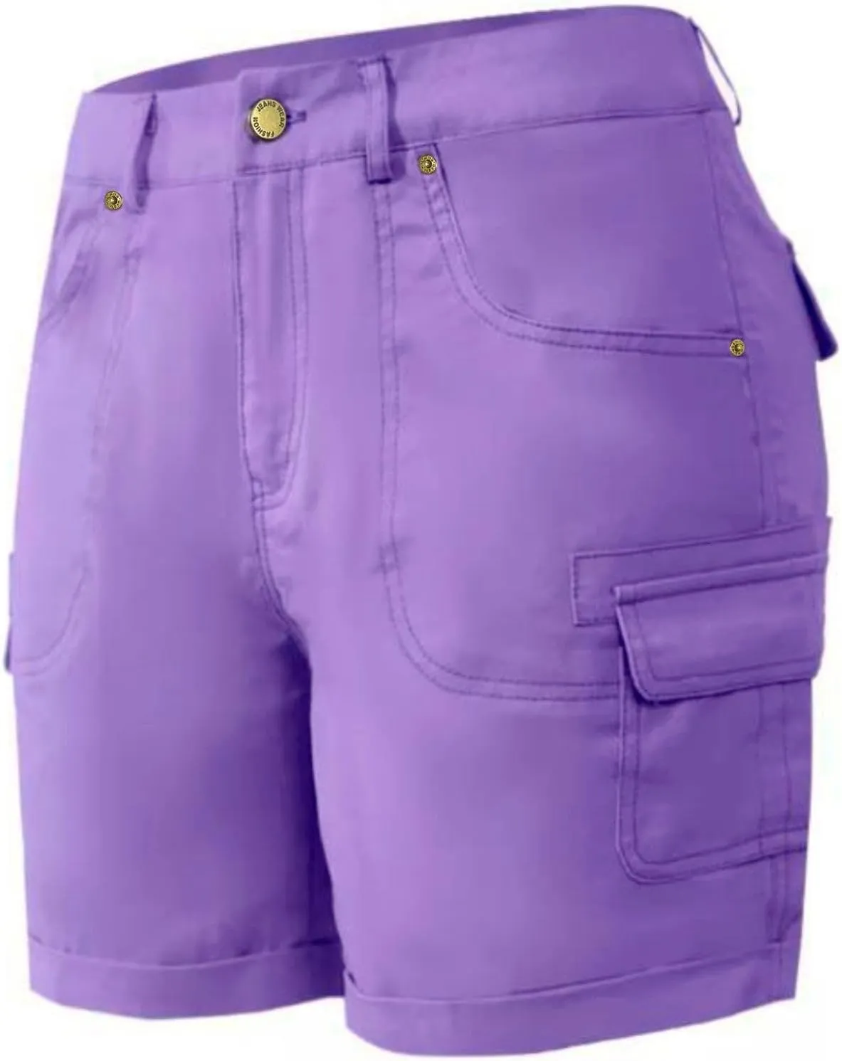 Cargo Shorts Women High Waisted Casual Pull On Hiking Shorts Lightweight Plus Size Summer Loose Fit Short Pants Clothes