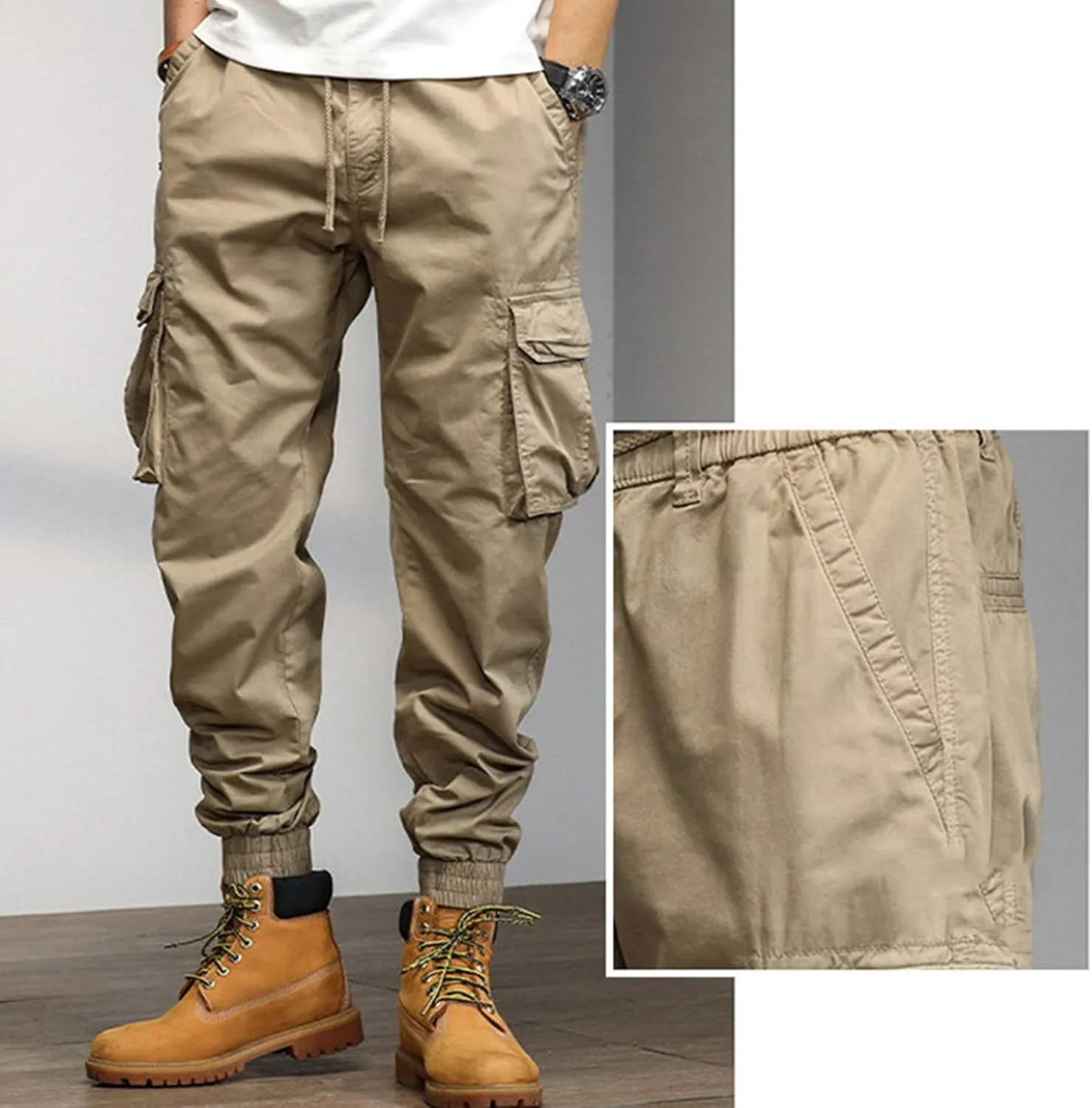 Cargo Sweatpants for Men Big and Tall Men Outdoor Cargo Pant Relaxed Fit Sport Pants Lightweight Tactical Pant Hiking