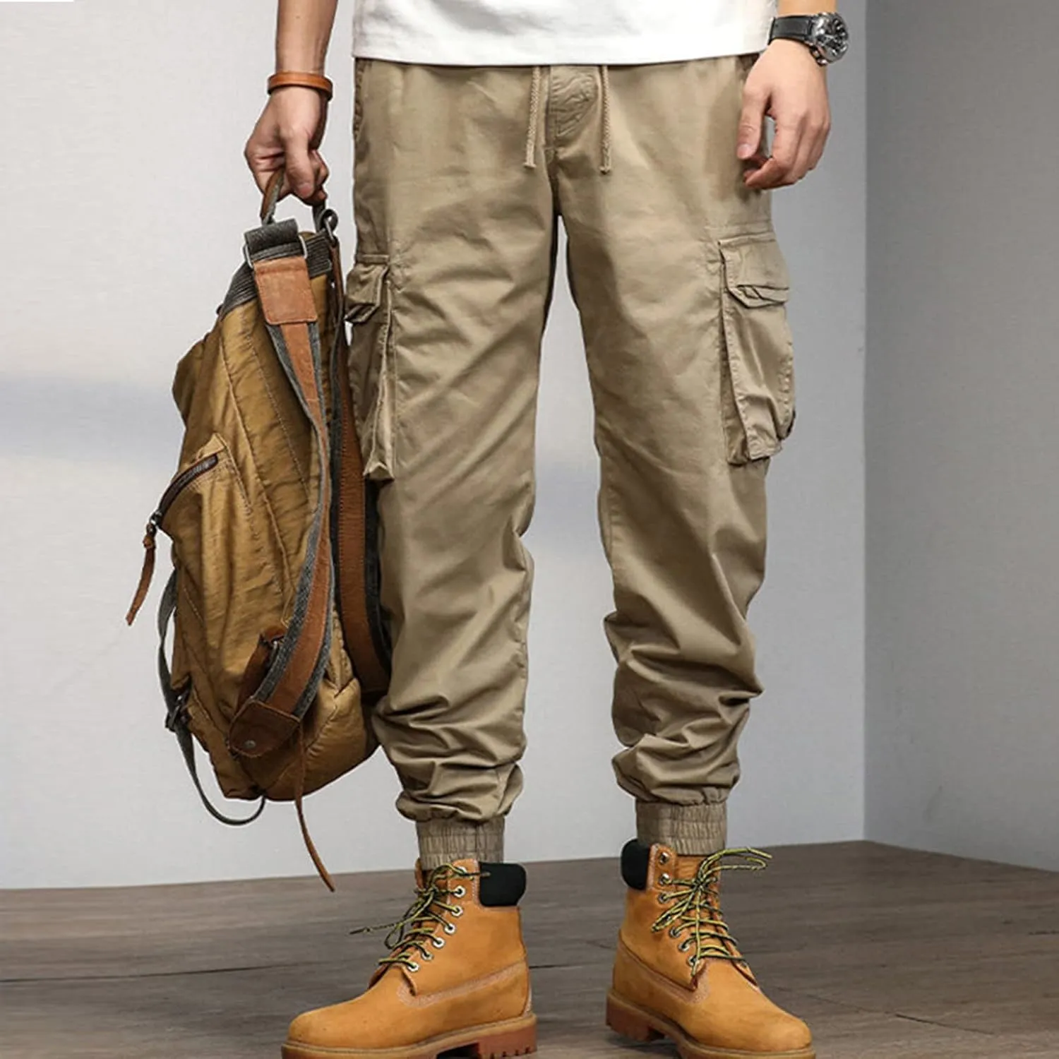 Cargo Sweatpants for Men Big and Tall Men Outdoor Cargo Pant Relaxed Fit Sport Pants Lightweight Tactical Pant Hiking