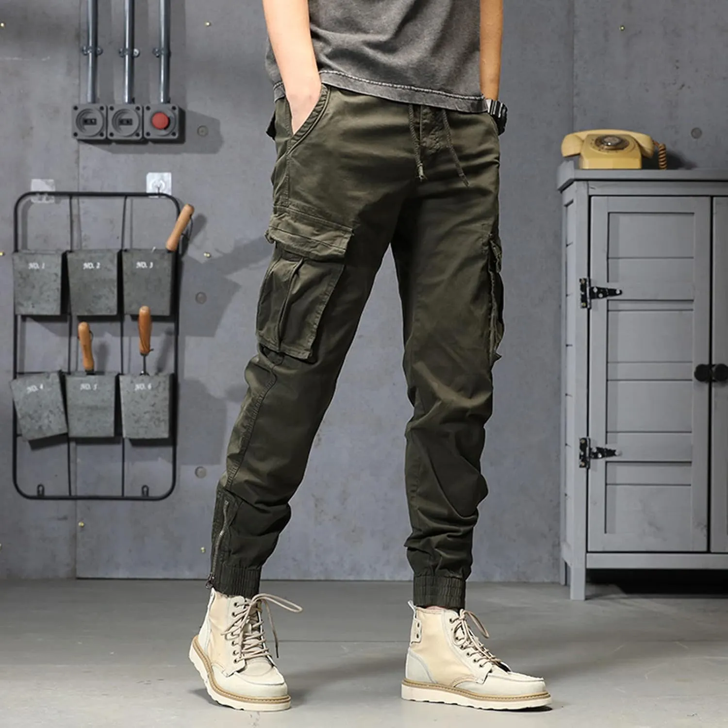 Cargo Sweatpants for Men Jogger Pants Athletic Chino Trousers Sweatpants Track Pants Men Man Casual Cargo Pants Solid