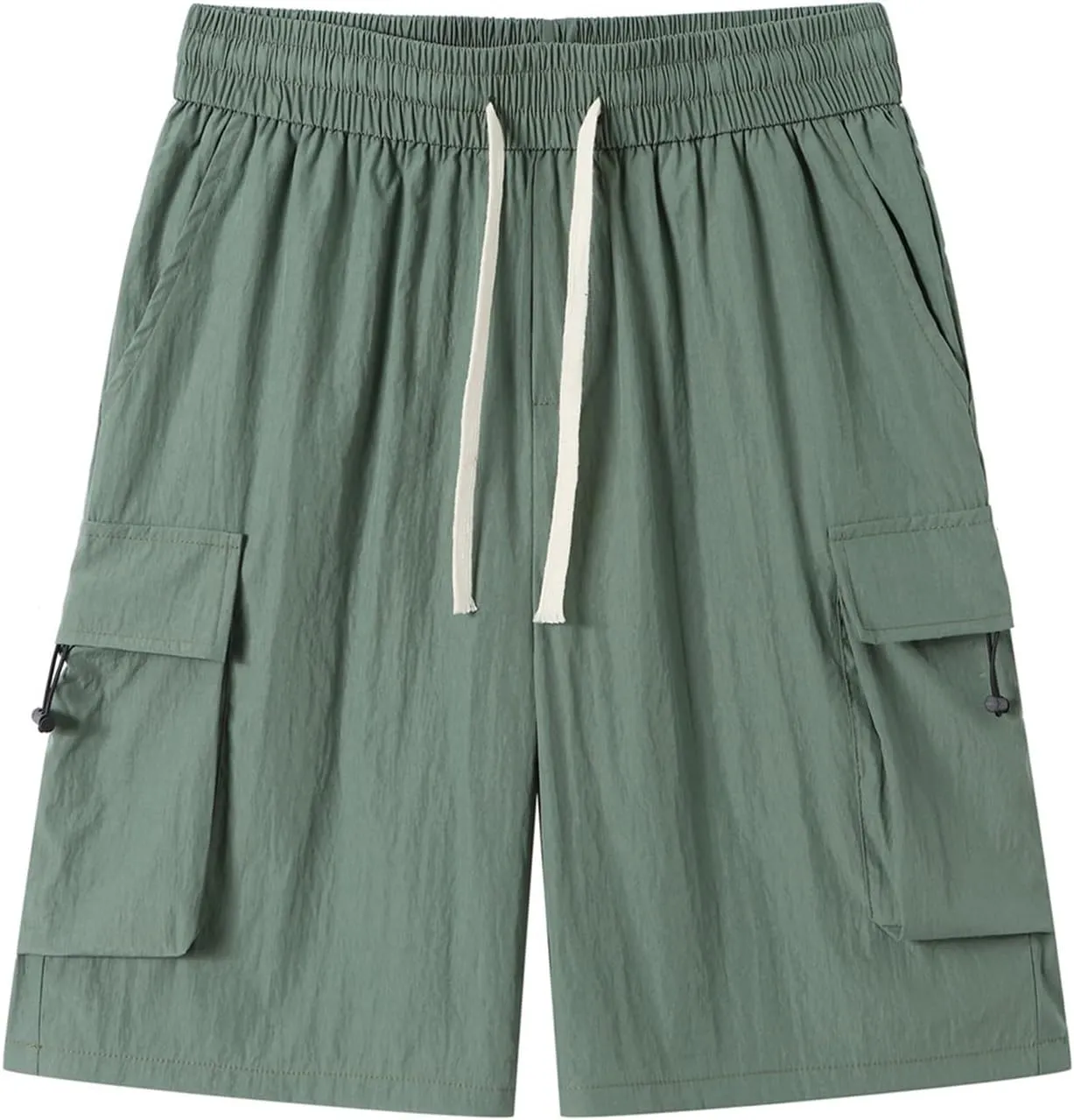 Casual Cargo Shorts for Men Elastic Waist Drawstring Summer Pants 2025 Workout Running SweatShorts with Multi Pockets