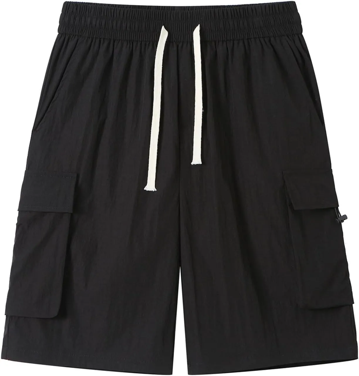 Casual Cargo Shorts for Men Elastic Waist Drawstring Summer Pants 2025 Workout Running SweatShorts with Multi Pockets
