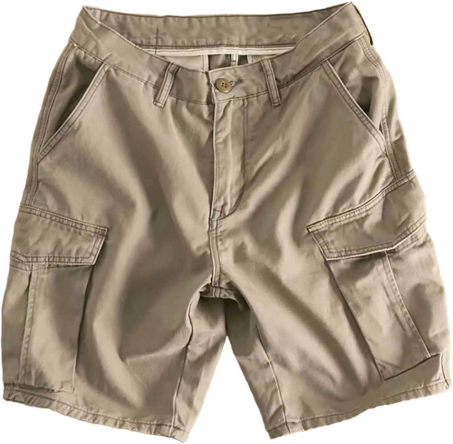 Casual Cargo Shorts for Mens Front Button Relaxed Stretch Lightweight Pant 2025 Summer Office Work Shorts with Pocket