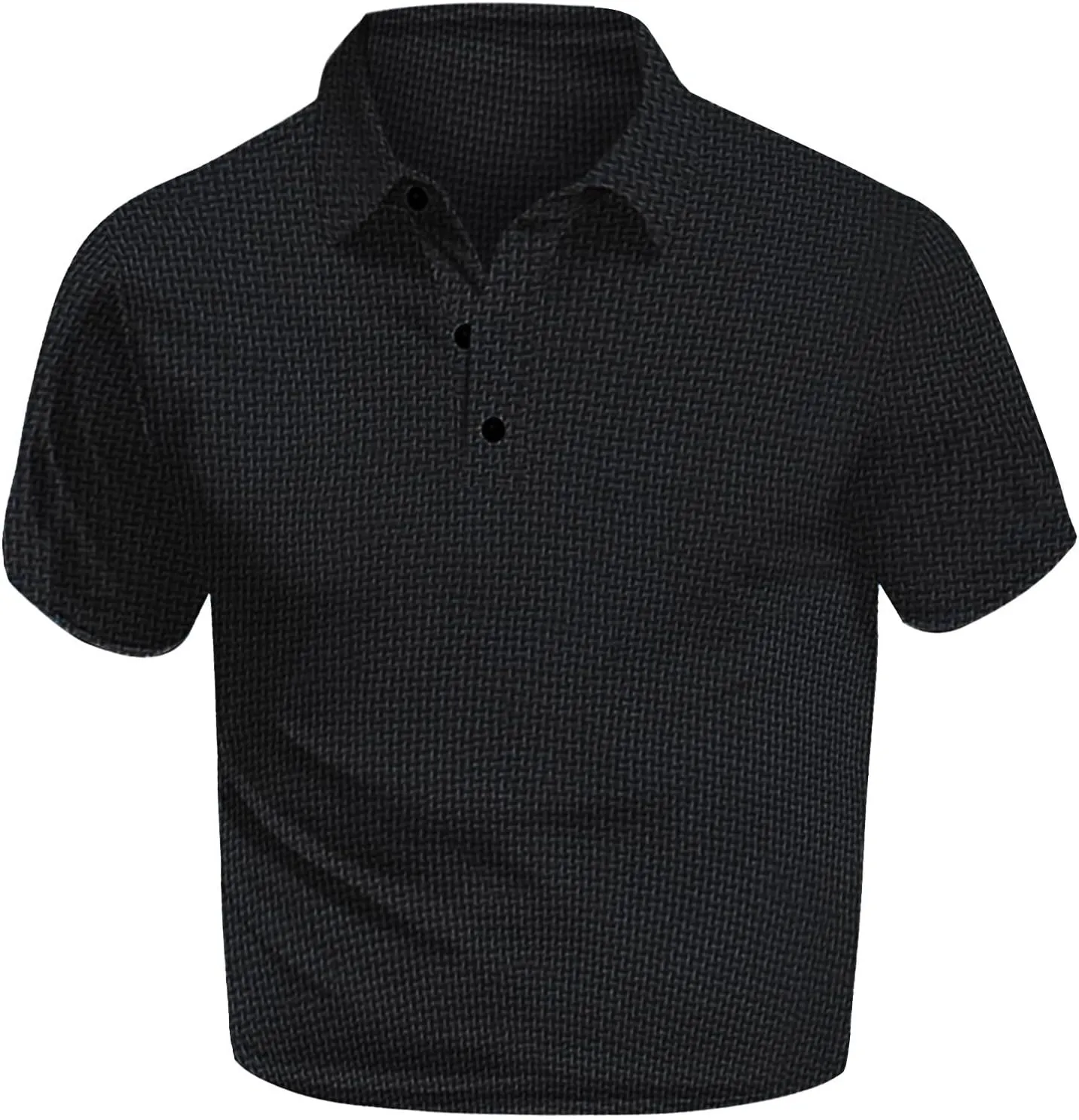 Casual Polo Shirts for Men Ice Silky Short Sleeve Pique Golf Tennis Shirt Regular Fit Button Up Lightweight Knitwear
