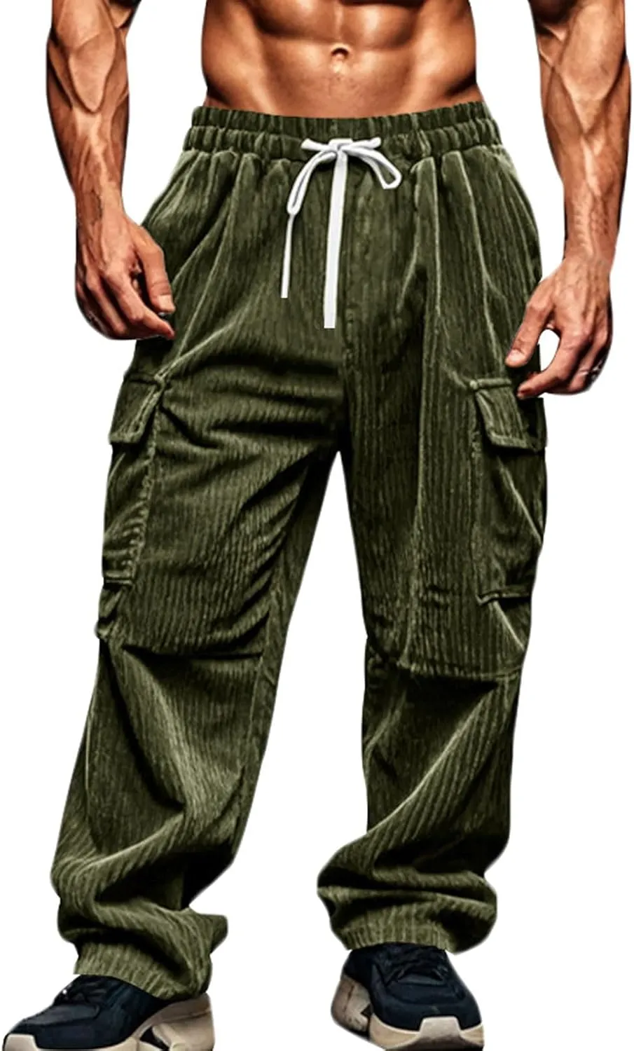 Cbcbtwo Hiking Cargo Pants Men Waterproof Lightweight Casual Cotton Jogger Multi Pockets Outdoor Hiking Work Sweatpants