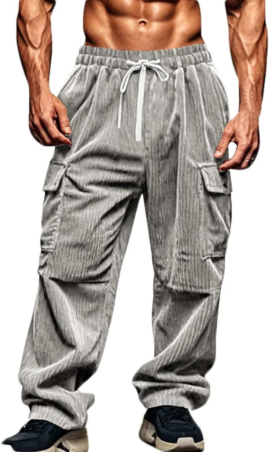 Cbcbtwo Hiking Cargo Pants Men Waterproof Lightweight Casual Cotton Jogger Multi Pockets Outdoor Hiking Work Sweatpants
