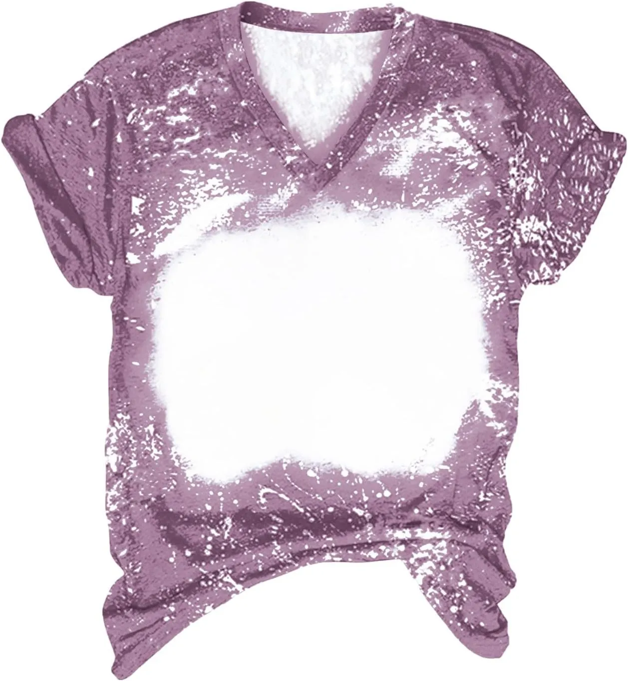 Ceboyel Women Bleached Sublimation T Shirts 2024 Polyester Blanks Tshirts Short Sleeve Cute Graphic Tee Tops Items Clothes