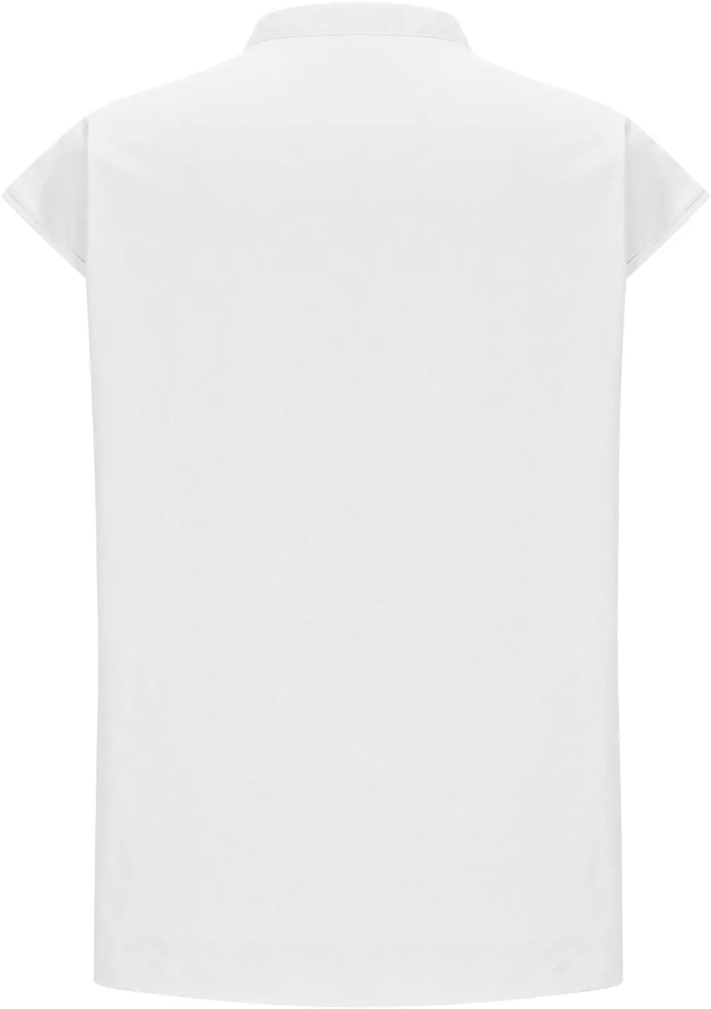 Cotton Linen Shirts for Women Summer Cap Sleeve Casual Lounge Tops Henley Button V Neck Lightweight Tunic Blouse