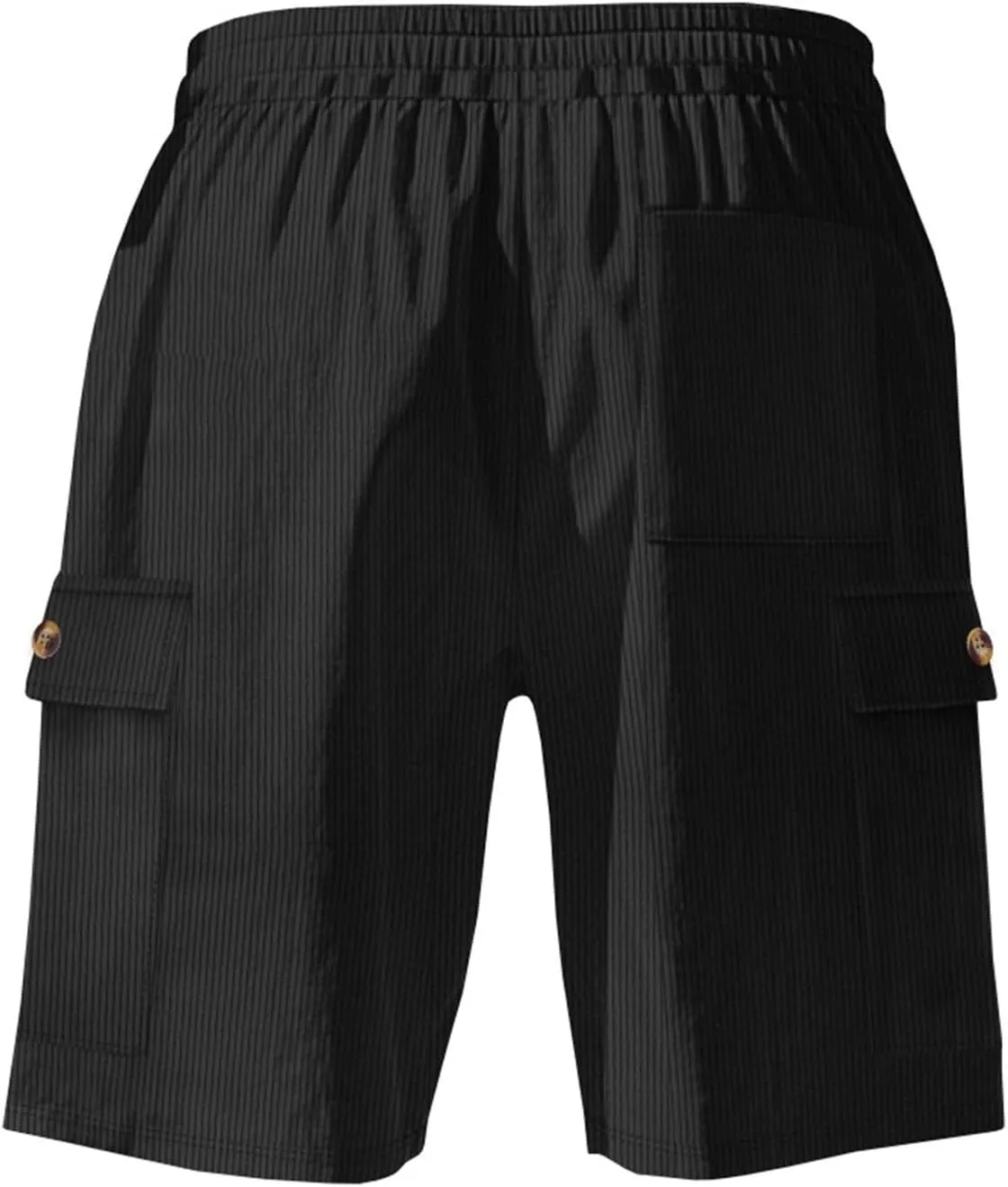 CRNTCEM Mens Corduroy Shorts Drawstring Elastic Waist Lightweight Summer Beach Shorts Loose Athletic Workout Short Pocket